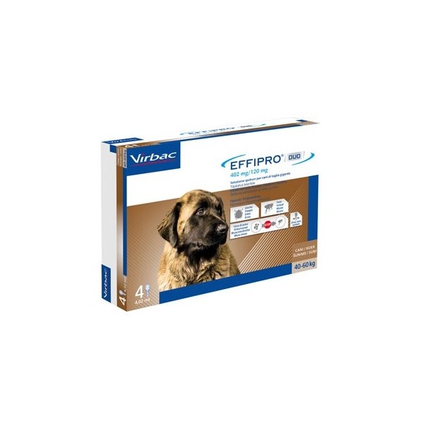 EFFIPRO DUO CANI 40-60 KG 4 PIPETTE SPOT-ON  