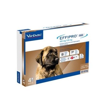 EFFIPRO DUO CANI 40-60 KG 4 PIPETTE SPOT-ON  