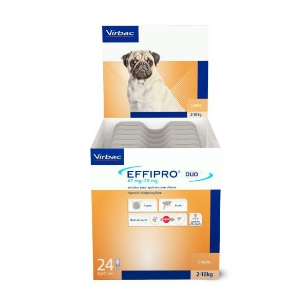 EFFIPRO DUO CANI 2-10 KG  24 PIPETTE SPOT-ON