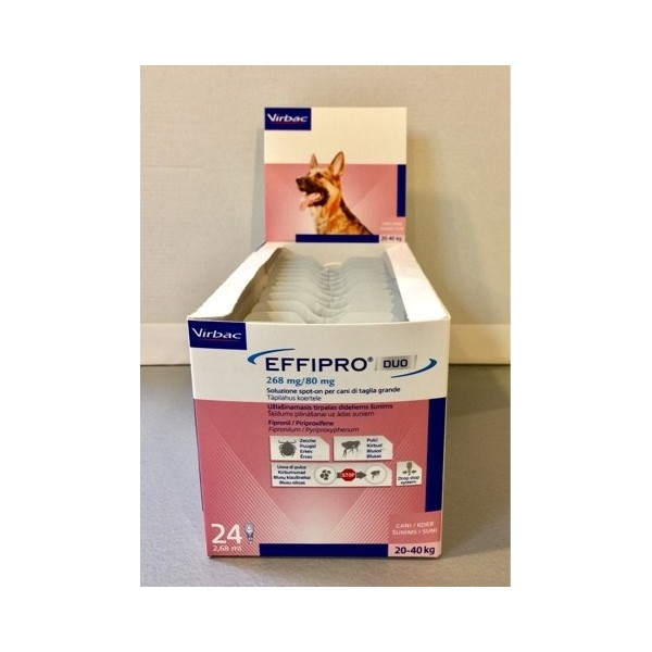 EFFIPRO DUO CANI 20-40 KG  24 PIPETTE SPOT-ON