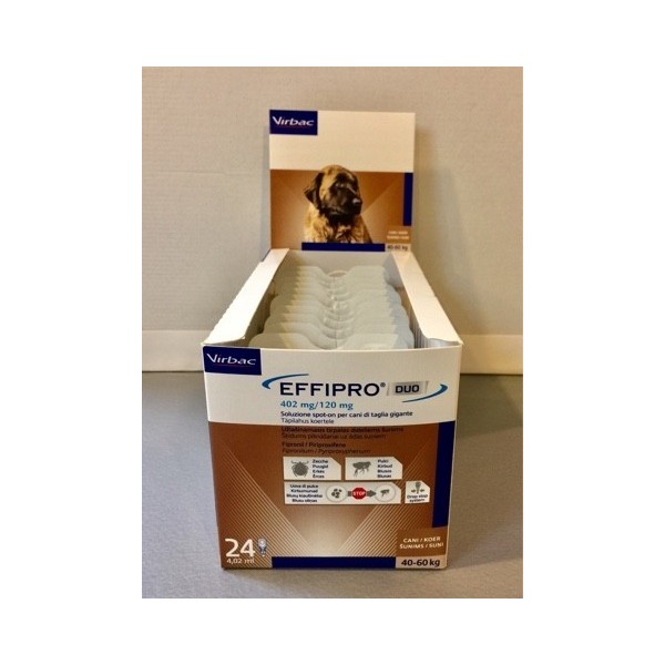 EFFIPRO DUO CANI 40-60 KG  24 PIPETTE SPOT-ON