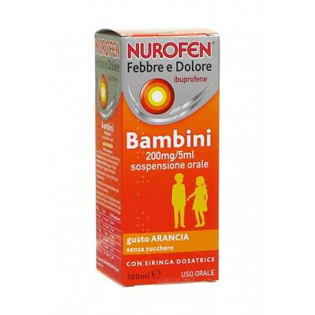 NUROFEN FEBBRE DOLORE SCIROPPO 200MG/5ML ARANCIA