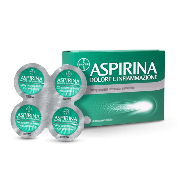 ASPIRINA DOLORE E INFIAMMAZIONE 20 COMPRESSE RIVESTITE 500 MG