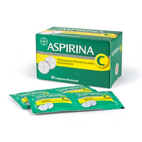 ASPIRINA C 20 COMPRESSE EFFERVESCENTI 400MG + 240 MG