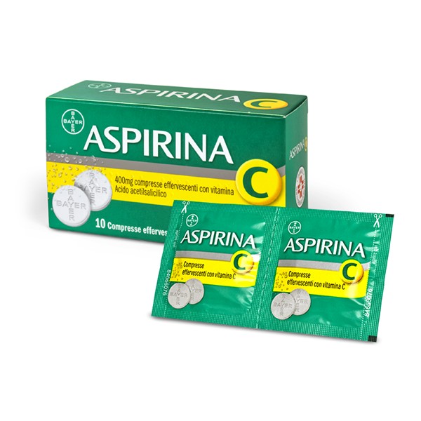 ASPIRINA C 10 COMPRESSE EFFERVESCENTI 400MG + 240 MG