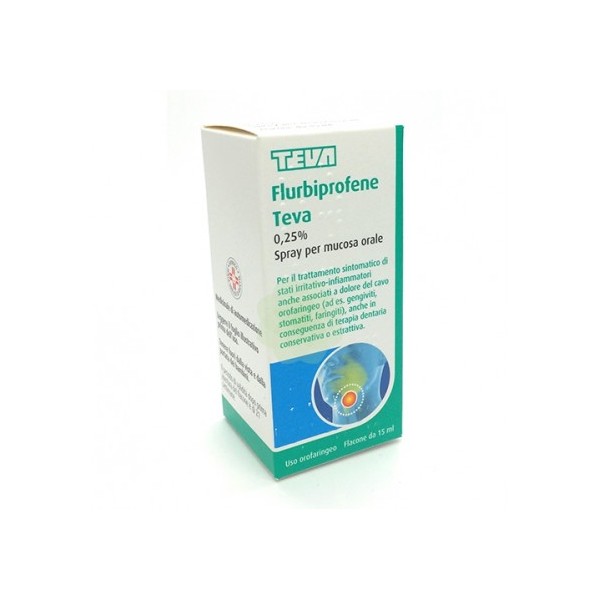 FLURBIPROFENE TEVA SPRAY 15 ML