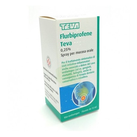 FLURBIPROFENE TEVA SPRAY 15 ML