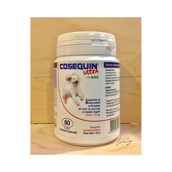 COSEQUIN ULTRA 80 COMPRESSE CANI TAGLIA MEDIA PICCOLA FINO 25 KG