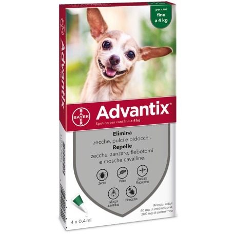 ADVANTIX SPOT ON 4 PIPETTE CANI 0-4 KG