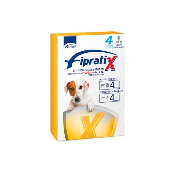 FIPRATIX CANI TAGLIA PICCOLA 4-10 KG 4 PIPETTE 1,1 ML