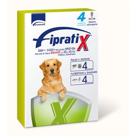 FIPRATIX CANI TAGLIA GRANDE 10-20 KG 4 PIPETTE 4,4 ML