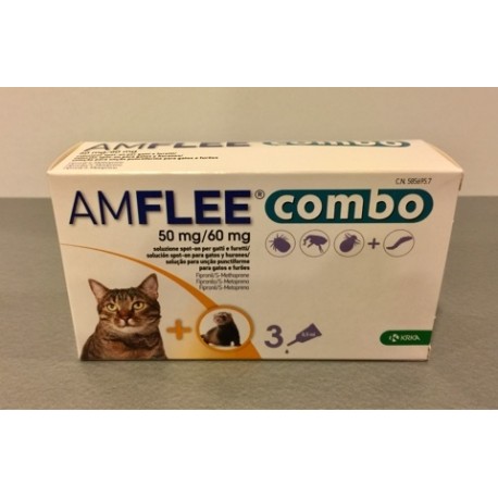 AMFLEE COMBO 50MG/60MG GATTI E FURETTI 3 PIPETTE SPOT-ON