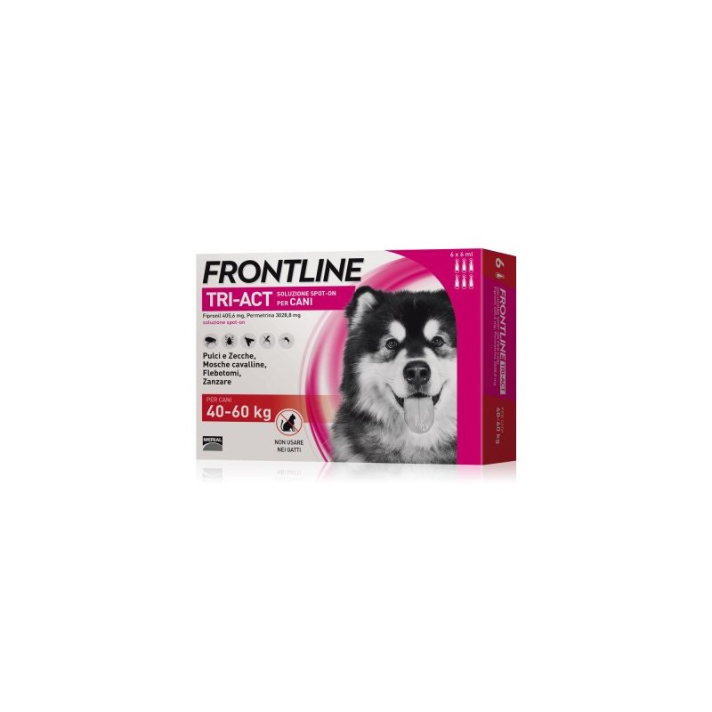 FRONTLINE TRIACT CANI 4060 KG 6 PIPETTE 6 ML Farmacia Fornari Dott. Yari