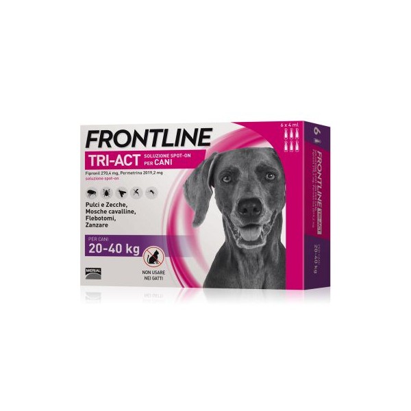 FRONTLINE TRIACT CANI 20-40 KG 6 PIPETTE 4 ML