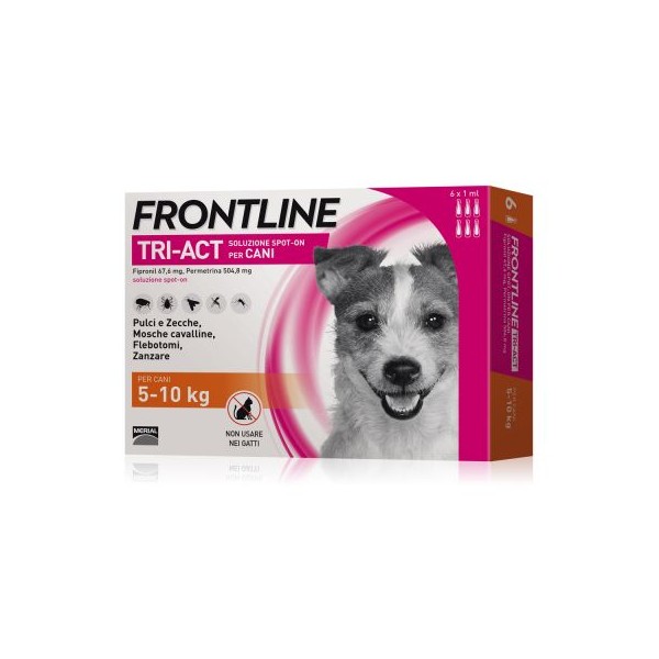 FRONTLINE TRIACT CANI 5-10 KG 6 PIPETTE 1 ML