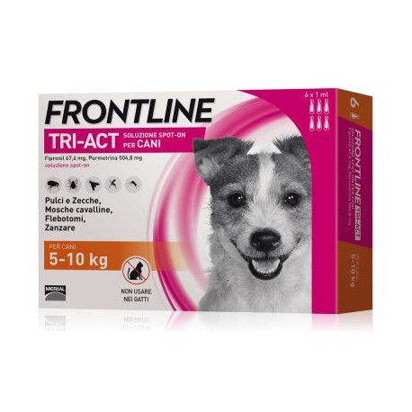 FRONTLINE TRIACT CANI 5-40 KG 6 PIPETTE 0,5 ML