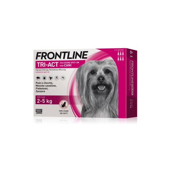 FRONTLINE TRIACT CANI 2-5 KG 6 PIPETTE 0,5 ML