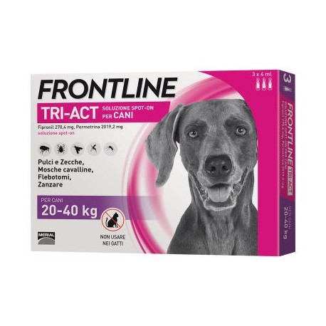 FRONTLINE TRIACT 3 PIPETTE 4 ML CANI 20-40 KG