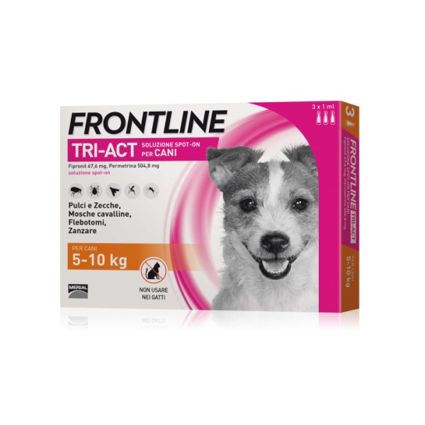 FRONTLINE TRIACT 3 PIPETTE 1ML CANI 5-10 KG