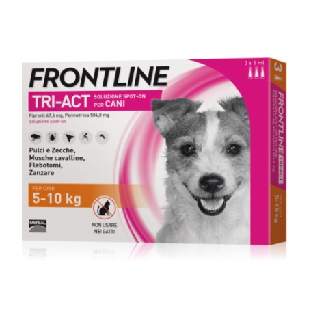 FRONTLINE TRIACT 3 PIPETTE 1ML CANI 5-10 KG