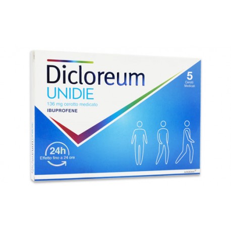 DICLOREUM UNIDIE 5 CEROTTI MEDICATI 136 MG