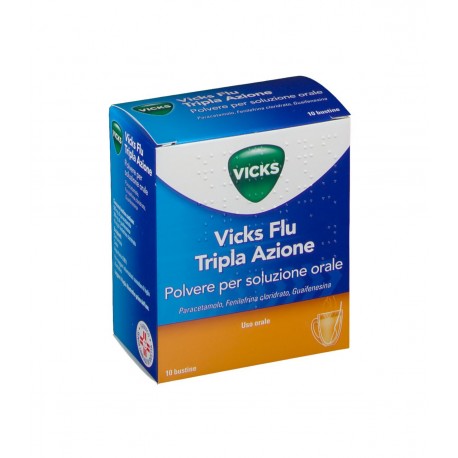 VICKS FLU TRIPLA AZIONE OS POLVERE 10 BUSTINE