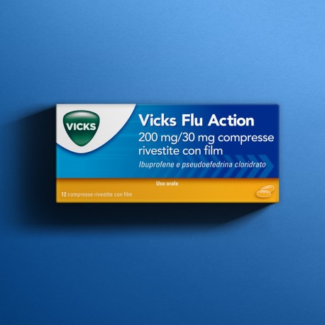 VICKS FLU ACTION 12 COMPRESSE 200MG + 30 MG