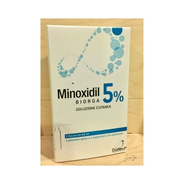 MINOXIDIL BIORGA SOLUZIONE CUTANEA 5% 3 FLACONI DA 60 ML