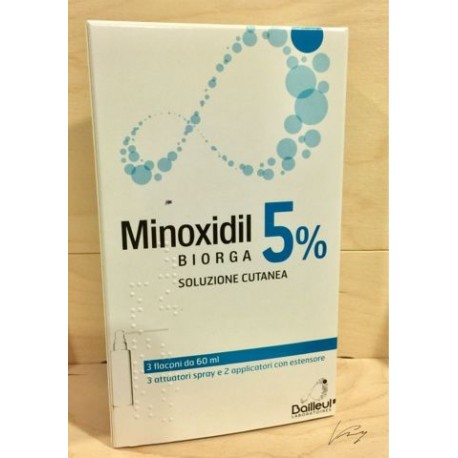 MINOXIDIL BIORGA SOLUZIONE CUTANEA 5% 3 FLACONI DA 60 ML