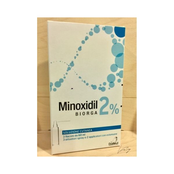 MINOXIDIL BIORGA SOLUZIONE CUTANEA 2% 3 FLACONI 60 ML