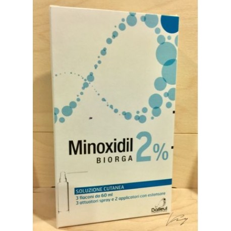 MINOXIDIL BIORGA SOLUZIONE CUTANEA 2% 3 FLACONI 60 ML