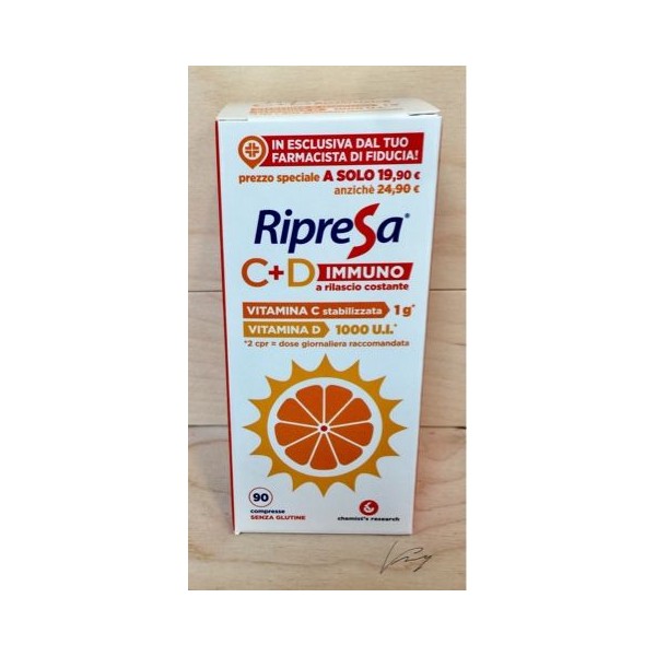 RIPRESA IMMUNO C+D 90 COMPRESSE - VITAMINA C + VITAMINA D