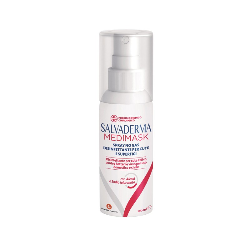 SALVADERMA MEDIMASK SPRAY DISINFETTANTE CUTE ,MANI, SUPERFICI , MASCHERINE  - Farmacia Fornari Dott. Yari