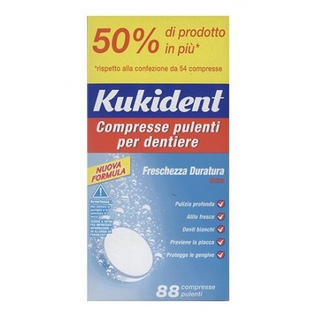 KUKIDENT 88 COMPRESSE PULIZIA DENTIERA