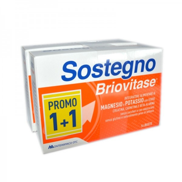 BRIOVITASE SOSTEGNO BIPACK GUSTO AGRUMI  - 2 CONFEZIONI X 14 BUSTINE