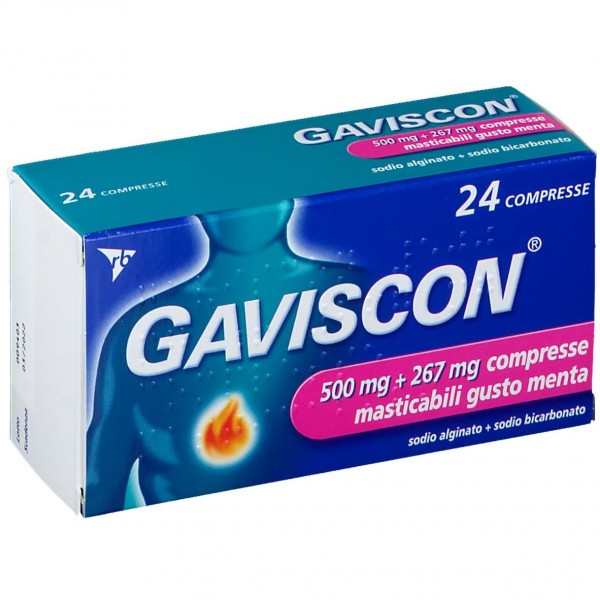 GAVISCON 24 COMPRESSE MENTA 500+267 MG