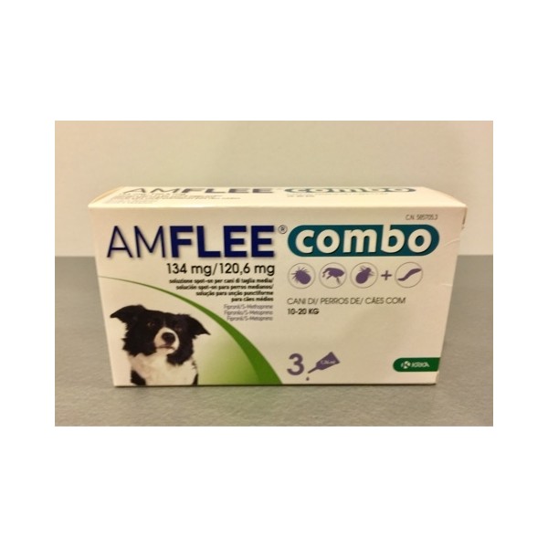 AMFLEE COMBO 3 PIP 10-20 KG - 134MG/120,6MG CANI TAGLIA MEDIA
