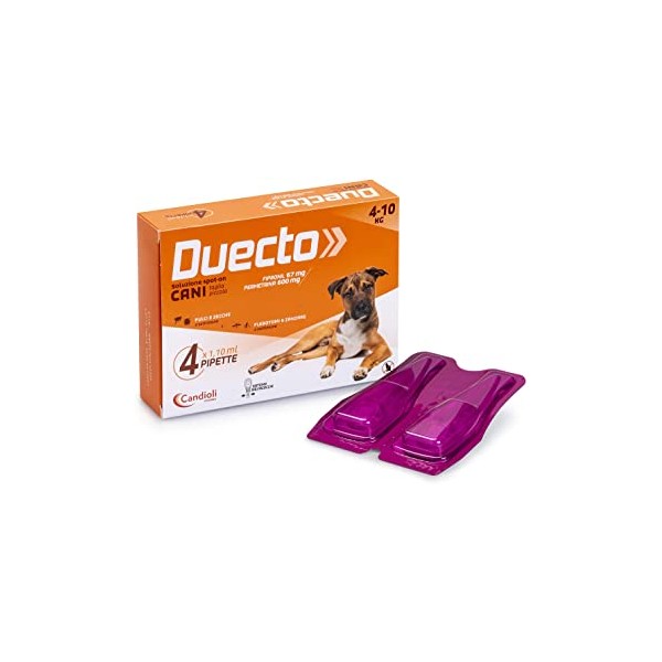 DUECTO SPOT-ON 4 PIPETTE CANI 4-10 KG - EQUIVALENTE EFFITIX