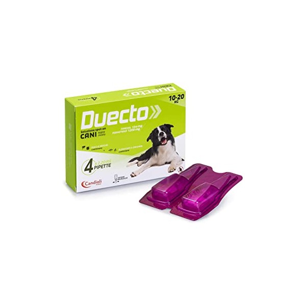 DUECTO SPOT-ON 4 PIPETTE CANI 10-20 KG - EQUIVALENTE EFFITIX