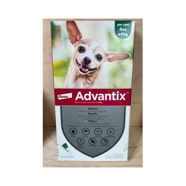 ADVANTIX SPOT ON 6 PIPETTE CANI 0-4 KG  - SCAD. 10-2026