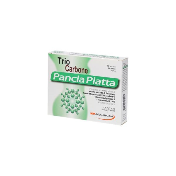 TRIOCARBONE PANCIA PIATTA 10 + 10 BUSTINE