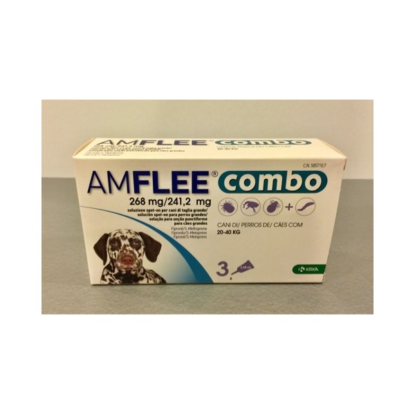 AMFLEE COMBO 3 PIP 20-40 KG - 268MG/241,2 MG CANI TAGLIA GRANDE