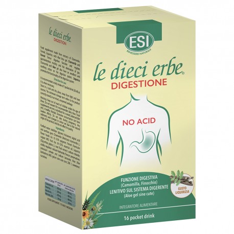 LE DIECI ERBE DIGESTIONE NO ACID 16 POCKET DRINK