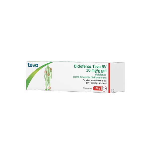 DICLOFENAC TEVA GEL 1% 120G 10MG/G