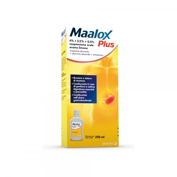 MAALOX PLUS SOSPENSIONE ORALE 4%+3,5%+0,5%