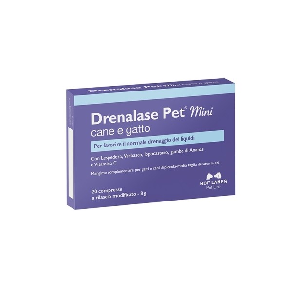 Drenalase pet mini cane e gatti 20 compresse