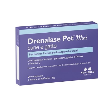 Drenalase pet mini cane e gatti 20 compresse