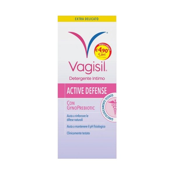 VAGISIL DETERGENTE ACTIVE DEFENSE CON GYNOPREBIOTIC 250 ML