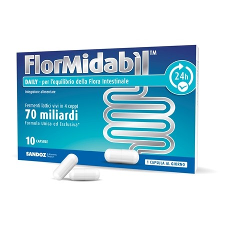 FLORMIDABIL DAILY 10 CAPSULE - 70 MILIARDI FERMENTI LATTICI PER SINGOLA CAPSULA