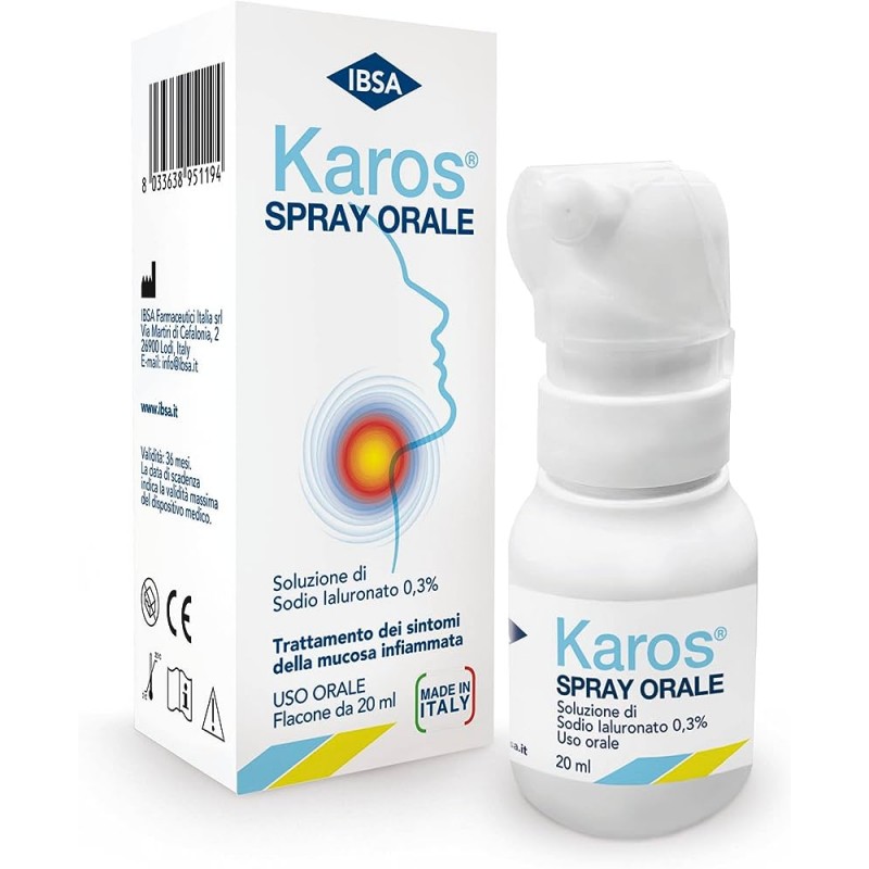 KAROS GOLA SPRAY ORALE 0,3% 20 ML - Farmacia Fornari Dott. Yari